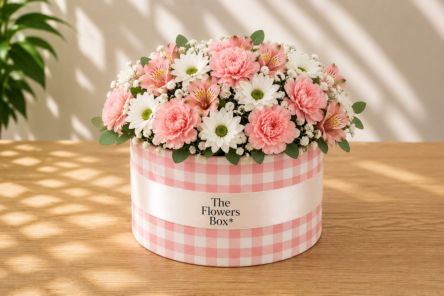 Caja floral con rosas de varios colores